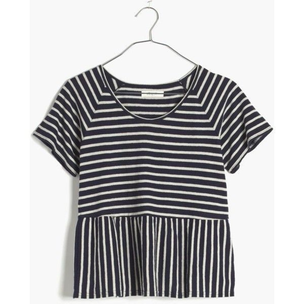 Madewell Striped Peplum top